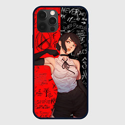 Чехол для iPhone 12 Pro Резе - человек бензопила, цвет: 3D-черный