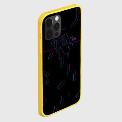 Чехол для iPhone 12 Pro Stray - фигурки неон, цвет: 3D-желтый — фото 2