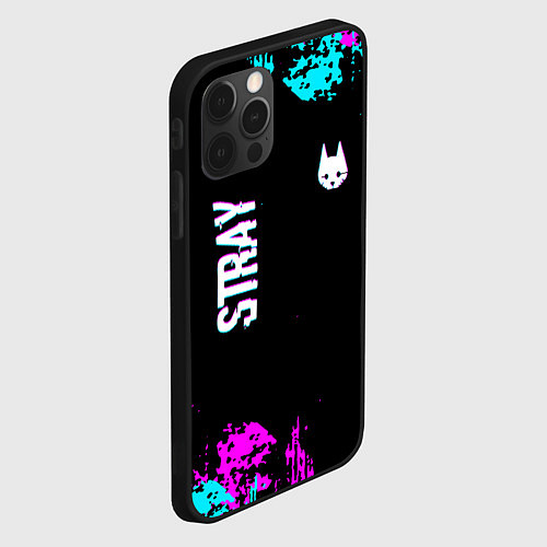Чехол iPhone 12 Pro Stray - краска / 3D-Черный – фото 2