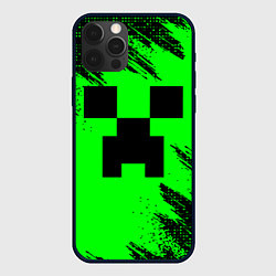 Чехол для iPhone 12 Pro Minecraft squares, цвет: 3D-черный