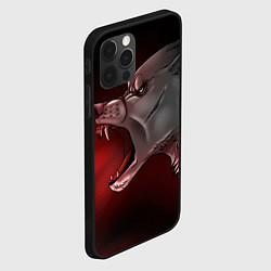 Чехол для iPhone 12 Pro Арт злой волк, цвет: 3D-черный — фото 2