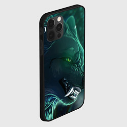 Чехол для iPhone 12 Pro Fantasy волк, цвет: 3D-черный — фото 2