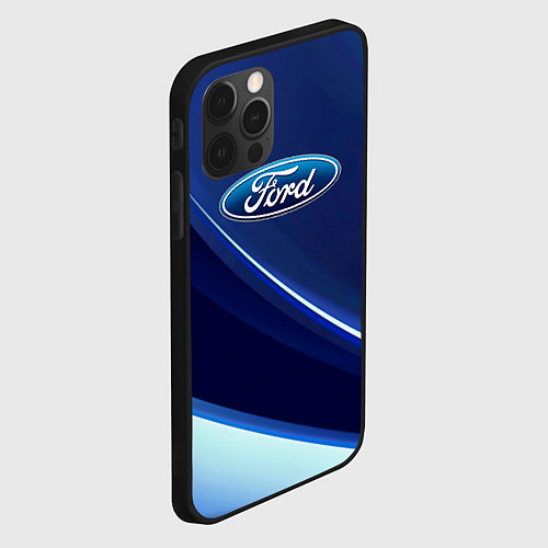Чехол iPhone 12 Pro Ford - абстракция / 3D-Черный – фото 2