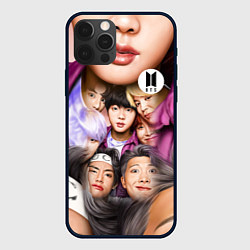 Чехол для iPhone 12 Pro BTS Team Photo, цвет: 3D-черный