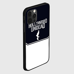 Чехол для iPhone 12 Pro Hollywood Undead краска, цвет: 3D-черный — фото 2