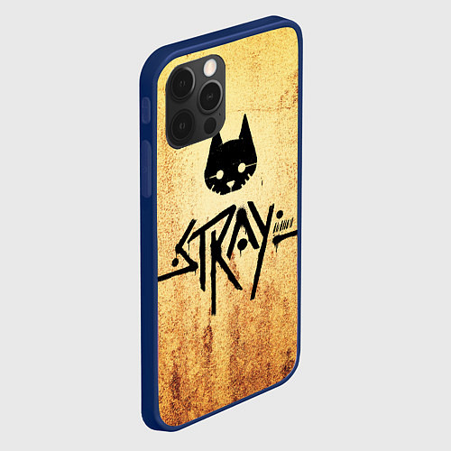 Чехол iPhone 12 Pro Игра бродячий кот stray game cat / 3D-Тёмно-синий – фото 2