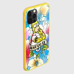Чехол для iPhone 12 Pro Гомер Симпсон - Just do it, цвет: 3D-желтый — фото 2