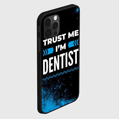 Чехол iPhone 12 Pro Trust me Im dentist dark / 3D-Черный – фото 2