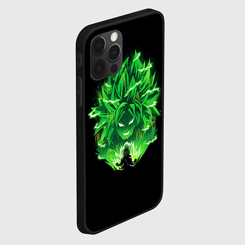 Чехол iPhone 12 Pro Broly dragon ball аниме / 3D-Черный – фото 2