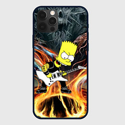 Чехол для iPhone 12 Pro Барт Симпсон - соло на гитаре, цвет: 3D-черный
