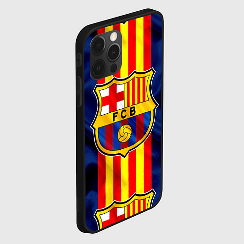 Чехол iPhone 12 Pro Фк Барселона Лого / 3D-Черный – фото 2