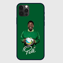 Чехол для iPhone 12 Pro Пеле PELE легенда футбола, цвет: 3D-черный