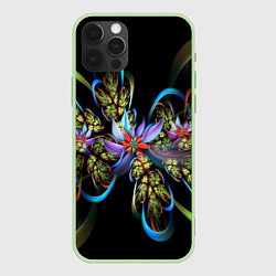 Чехол для iPhone 12 Pro Необычный абстрактный узор, цвет: 3D-салатовый