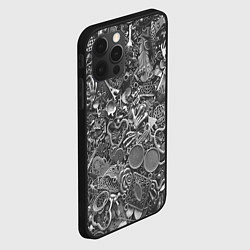 Чехол для iPhone 12 Pro Металлические предметы, цвет: 3D-черный — фото 2
