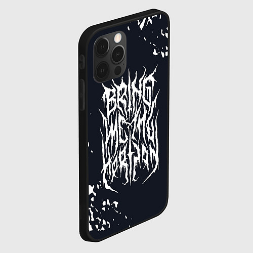 Чехол iPhone 12 Pro Bring Me the Horizon краска / 3D-Черный – фото 2