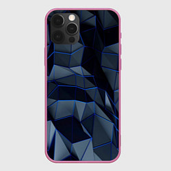Чехол для iPhone 12 Pro Абстрактный узор, цвет: 3D-малиновый