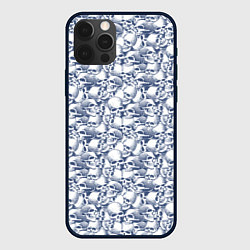 Чехол для iPhone 12 Pro Череп с трещиной, цвет: 3D-черный