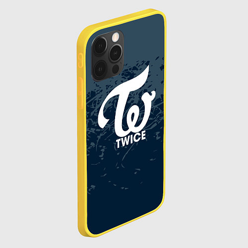 Чехол iPhone 12 Pro Twice - абстракция / 3D-Желтый – фото 2