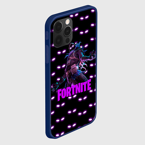 Чехол iPhone 12 Pro Fortnite raven - глаза / 3D-Тёмно-синий – фото 2