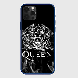 Чехол для iPhone 12 Pro Queen огонь, цвет: 3D-тёмно-синий