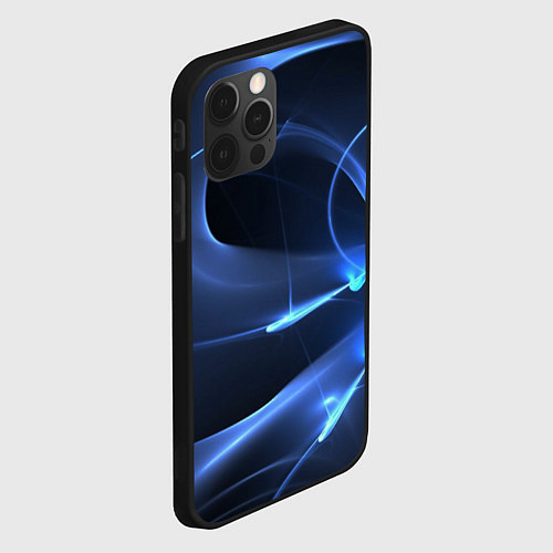 Чехол iPhone 12 Pro Свечение - абстракция / 3D-Черный – фото 2