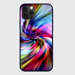 Чехол для iPhone 12 Pro Радужная спираль, цвет: 3D-черный