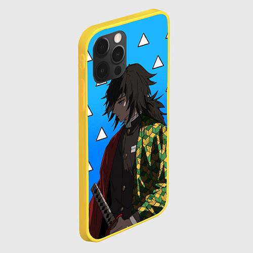 Чехол iPhone 12 Pro Гию Томиока - Клинок / 3D-Желтый – фото 2