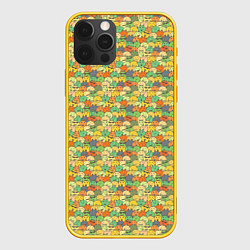 Чехол для iPhone 12 Pro Человечки с заячьими ушками, цвет: 3D-желтый