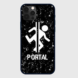 Чехол для iPhone 12 Pro Portal glitch на темном фоне, цвет: 3D-черный