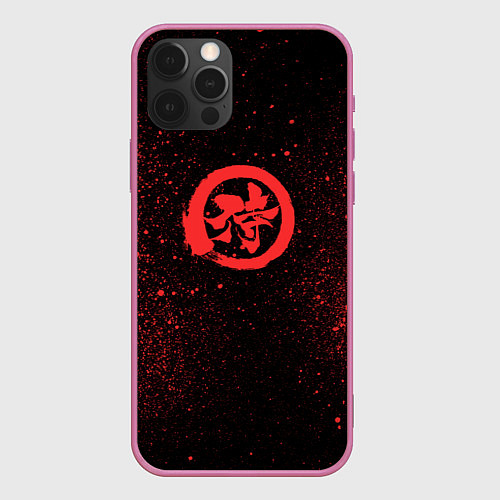 Чехол iPhone 12 Pro Красный бархат / 3D-Малиновый – фото 1