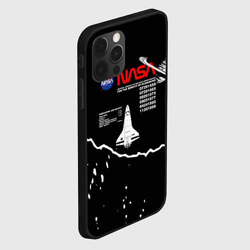Чехол iPhone 12 Pro Nasa - звёзды / 3D-Черный – фото 2