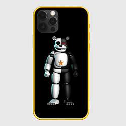 Чехол для iPhone 12 Pro Monokuma and FNAF, цвет: 3D-желтый
