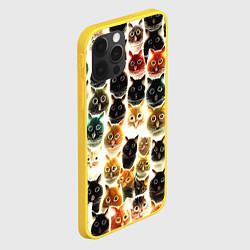 Чехол для iPhone 12 Pro Паттерн-котики, цвет: 3D-желтый — фото 2