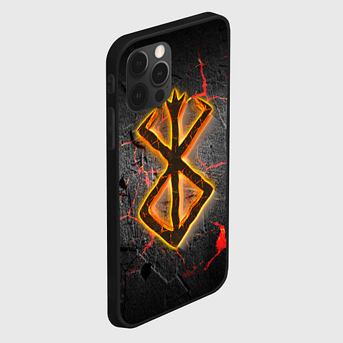 Чехол iPhone 12 Pro Berserk fire / 3D-Черный – фото 2