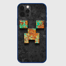 Чехол для iPhone 12 Pro Minecraft rust, цвет: 3D-тёмно-синий