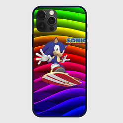 Чехол для iPhone 12 Pro Sonic - hedgehog - skateboarding - bands, цвет: 3D-черный