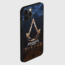 Чехол для iPhone 12 Pro Assassins creed mirage logo, цвет: 3D-черный — фото 2