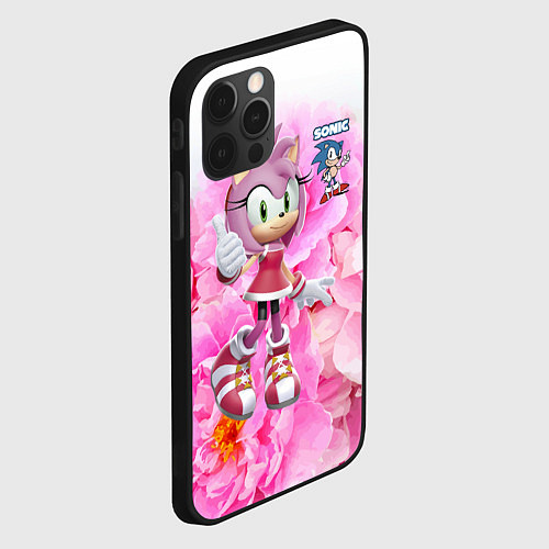 Чехол iPhone 12 Pro Sonic - Amy Rose - Video game / 3D-Черный – фото 2