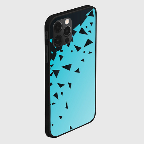 Чехол iPhone 12 Pro Осколки Абстракции / 3D-Черный – фото 2