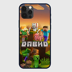 Чехол для iPhone 12 Pro Давид Minecraft, цвет: 3D-черный