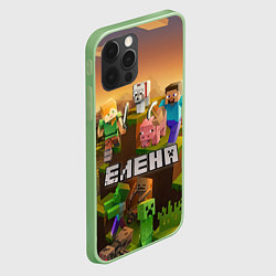 Чехол для iPhone 12 Pro Елена Minecraft, цвет: 3D-салатовый — фото 2