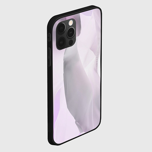 Чехол iPhone 12 Pro Розовый абстрактный бархат / 3D-Черный – фото 2