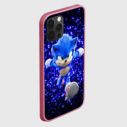 Чехол для iPhone 12 Pro Sonic sequins, цвет: 3D-малиновый — фото 2