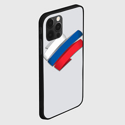 Чехол для iPhone 12 Pro Триколор - ленточки, цвет: 3D-черный — фото 2