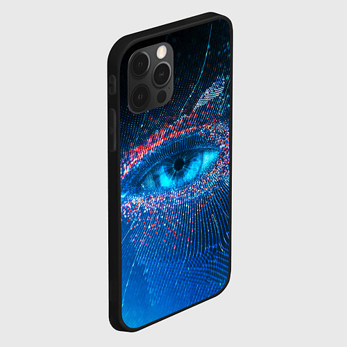 Чехол iPhone 12 Pro Цифровой глаз / 3D-Черный – фото 2