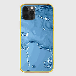 Чехол для iPhone 12 Pro Водные подтёки на стекле, цвет: 3D-желтый