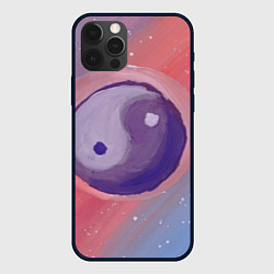 Чехол для iPhone 12 Pro Планета Инь-Янь, цвет: 3D-черный
