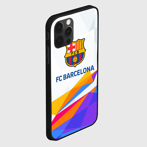 Чехол iPhone 12 Pro Barcelona цветные геометрии / 3D-Черный – фото 2