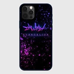 Чехол для iPhone 12 Pro Evangelion neon logo, цвет: 3D-черный