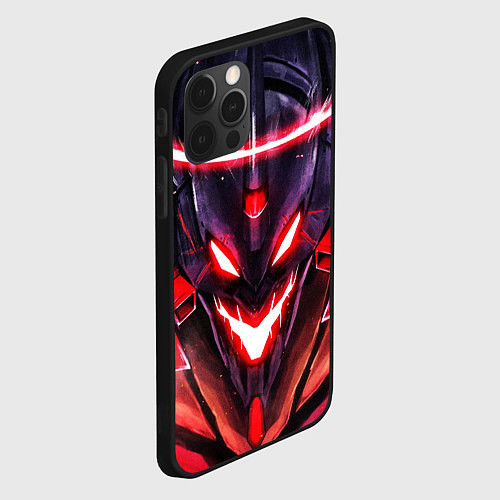 Чехол iPhone 12 Pro Evangelion: Eva 01 / 3D-Черный – фото 2